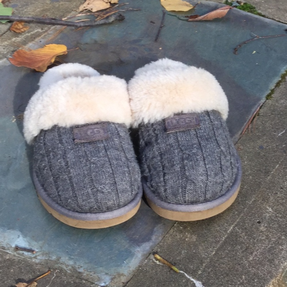 Gray UGG slippers size 7